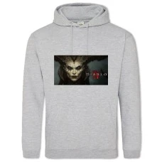 Hoodie with Print 4 Diablo Lord Of Terror - 2XL grey