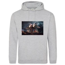 Hoodie with Print Diablo Angel - 2XL grey