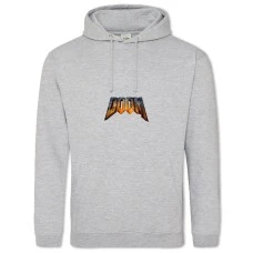 Hoodie with Print Doom Logo - 2XL grey