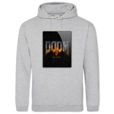 Hoodie with Print Doom 3 Bfg Edition Logo 2 - 2XL grey