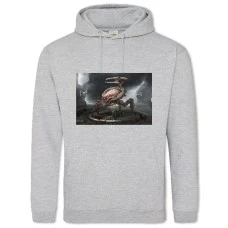 Hoodie with Print Doom Robot Scorpion - 2XL grey