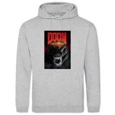 Hoodie with Print Doom Annihilation - 2XL grey