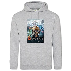 Hoodie with Print Cover Dota 2 - 2XL grey