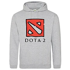Hoodie with Print Dota 2 Logo - 2XL grey