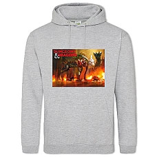 Hoodie with Print Dungeons & Dragons Cover Dragons On Fire - 2XL grey