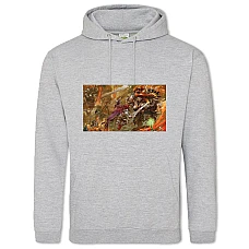 Hoodie with Print Dungeons & Dragons Battle - 2XL grey