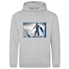 Худи с принтом Элекс Робот - 2XL серый