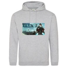 Худи с принтом Элекс 2 - 2XL серый