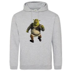 Худи с принтом Шрек Бегущий Герой - 2XL серый