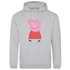 Худи с принтом Свинка Пеппа Счастливая - 2XL серый