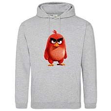 Hoodie with Print Angry Birds Red Bird - 2XL grey