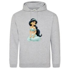 Hoodie with Print Aladdin Jasmine Princess - 2XL grey