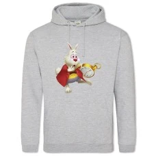Худи с принтом Алиса В Стране Чудес Кролик С Часами - 2XL серый