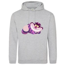 Hoodie with Print Alice In Wonderland Cheshire Cat Print - 2XL grey