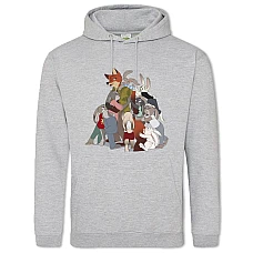 Hoodie with Print Zootopia Cute Art - 2XL grey