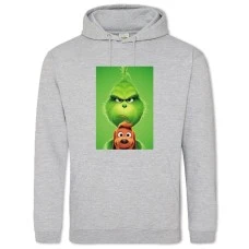 Худи с принтом Гринч И Пёс - 2XL серый