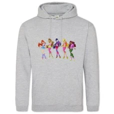 Hoodie with Print Winx Club All Princess - 2XL grey
