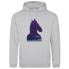 Hoodie with Print Bojack Horseman Shadow - 2XL grey