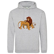 Hoodie with Print The Lion King Love - 2XL grey