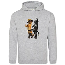 Hoodie with Print Puss In Boots Dance - 2XL grey