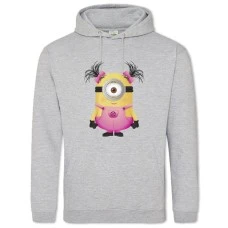 Худи с принтом Гадкий Я Миньоны Девушка - 2XL серый