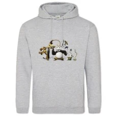 Худи с принтом Кунг Фу Панда Вся Команда - 2XL серый