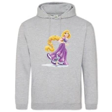 Худі з принтом Рапунсель Красива Принцеса - 2XL сірий