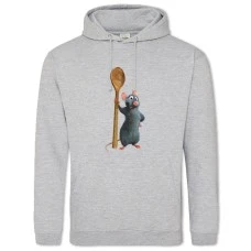 Худі з принтом Рататуй І Ложка - 2XL сірий