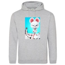 Hoodie with Print The Nut Job Angry Mouse - 2XL grey