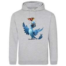 Худи с принтом Рио Бабочка - 2XL серый