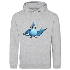Худи с принтом Рио Птица - 2XL серый