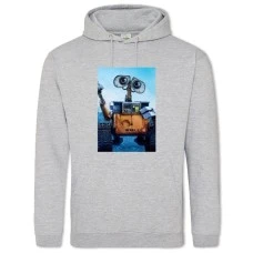 Hoodie with Print Wall-E Main Hero Robot - 2XL grey