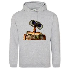 Hoodie with Print Wall-E Robot Face - 2XL grey