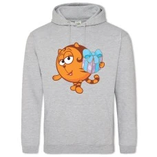Худи с принтом Смешарики Тигриция - 2XL серый