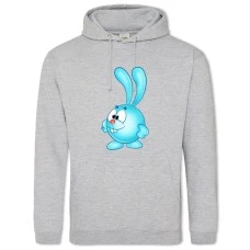 Худи с принтом Смешарики Зайка Крош - 2XL серый