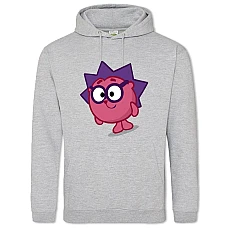 Худи с принтом Смешарики Ёжик - 2XL серый