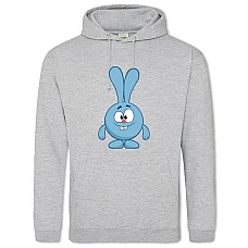 Худи с принтом Смешарики Крош Зайка - 2XL серый
