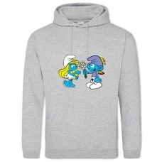 Hoodie with Print The Smurfs Love - 2XL grey