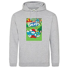 Hoodie with Print The Smurfs Cartoon Version - 2XL grey