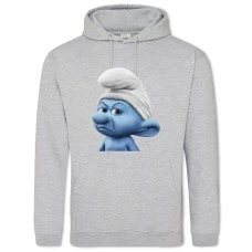 Hoodie with Print The Smurfs Angry Smurf - 2XL grey