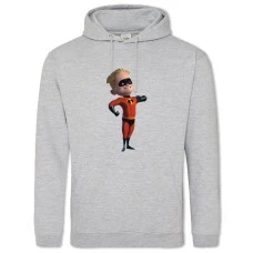 Hoodie with Print The Incredibles Dashiell Dash Parr - 2XL grey