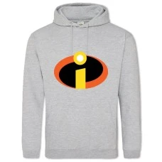 Hoodie with Print The Incredibles Logo - 2XL grey