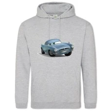 Hoodie with Print Cars Blue Car - 2XL grey