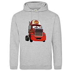 Hoodie with Print Cars Big Red Car - 2XL grey