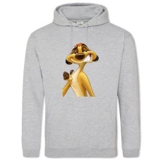 Hoodie with Print Timon And Pumbaa Timon Face - 2XL grey
