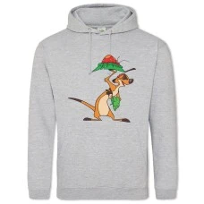 Hoodie with Print Timon And Pumbaa Timon With Food - 2XL grey
