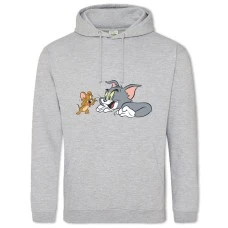 Hoodie with Print Tom And Jerry Main Heroes - 2XL grey