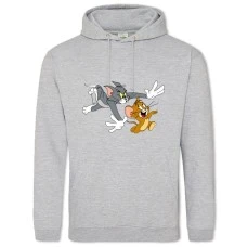 Hoodie with Print Tom And Jerry Running Heroes - 2XL grey