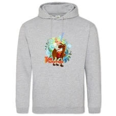 Hoodie with Print Three Heroes Alyosha Popovich - 2XL grey