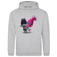 Hoodie with Print Trolls Hugging - 2XL grey